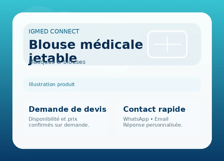 Blouse médicale jetable